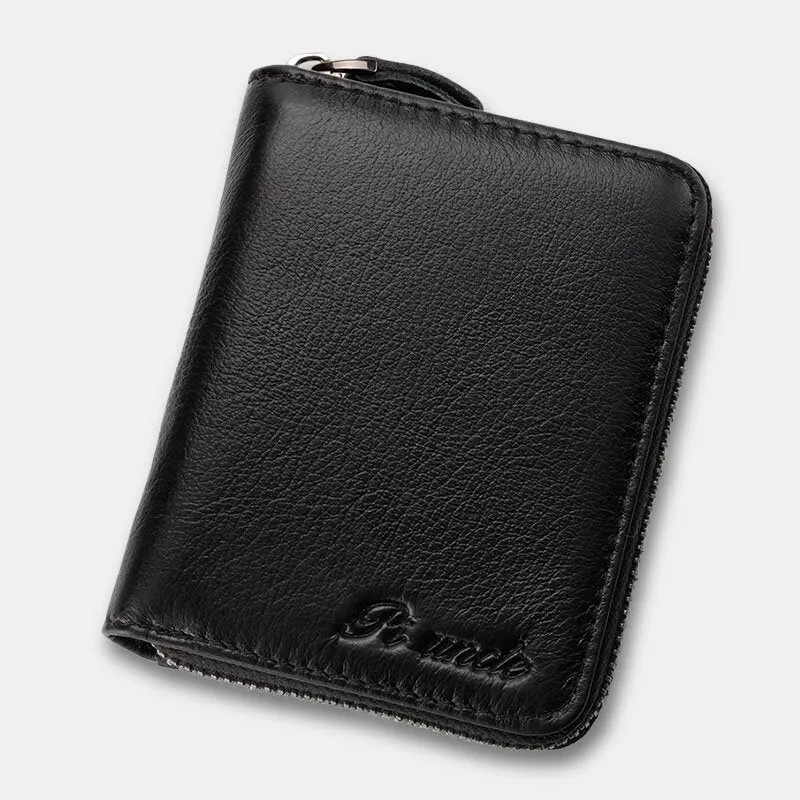 Men Mini Short Bifold Small Wallets RFID Blocking Multi-card Slot Card Holder Coin Purse Front Pocket Wallet