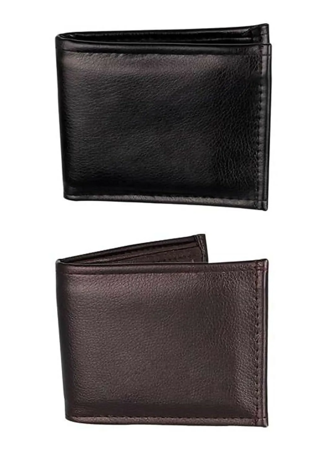 Men Wallet Black and Brown (Pack of 2)