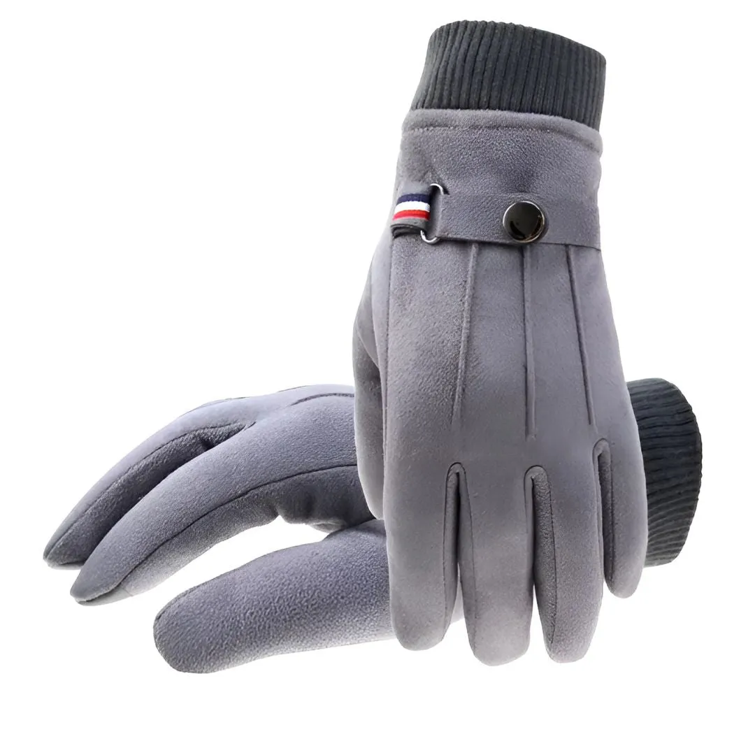 Men's Suede Winter Gloves Touchscreen