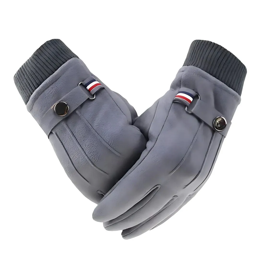 Men's Suede Winter Gloves Touchscreen