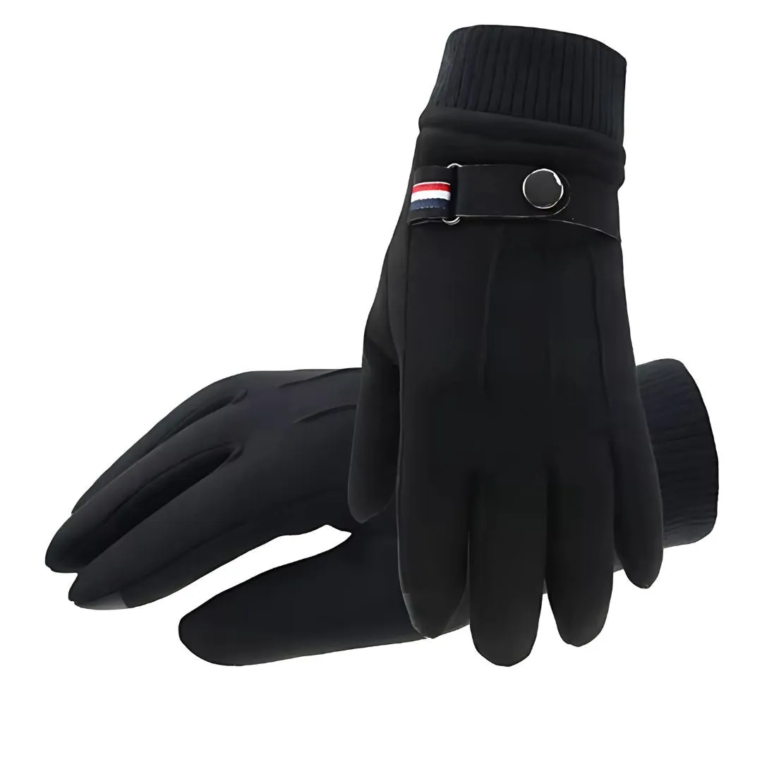 Men's Suede Winter Gloves Touchscreen
