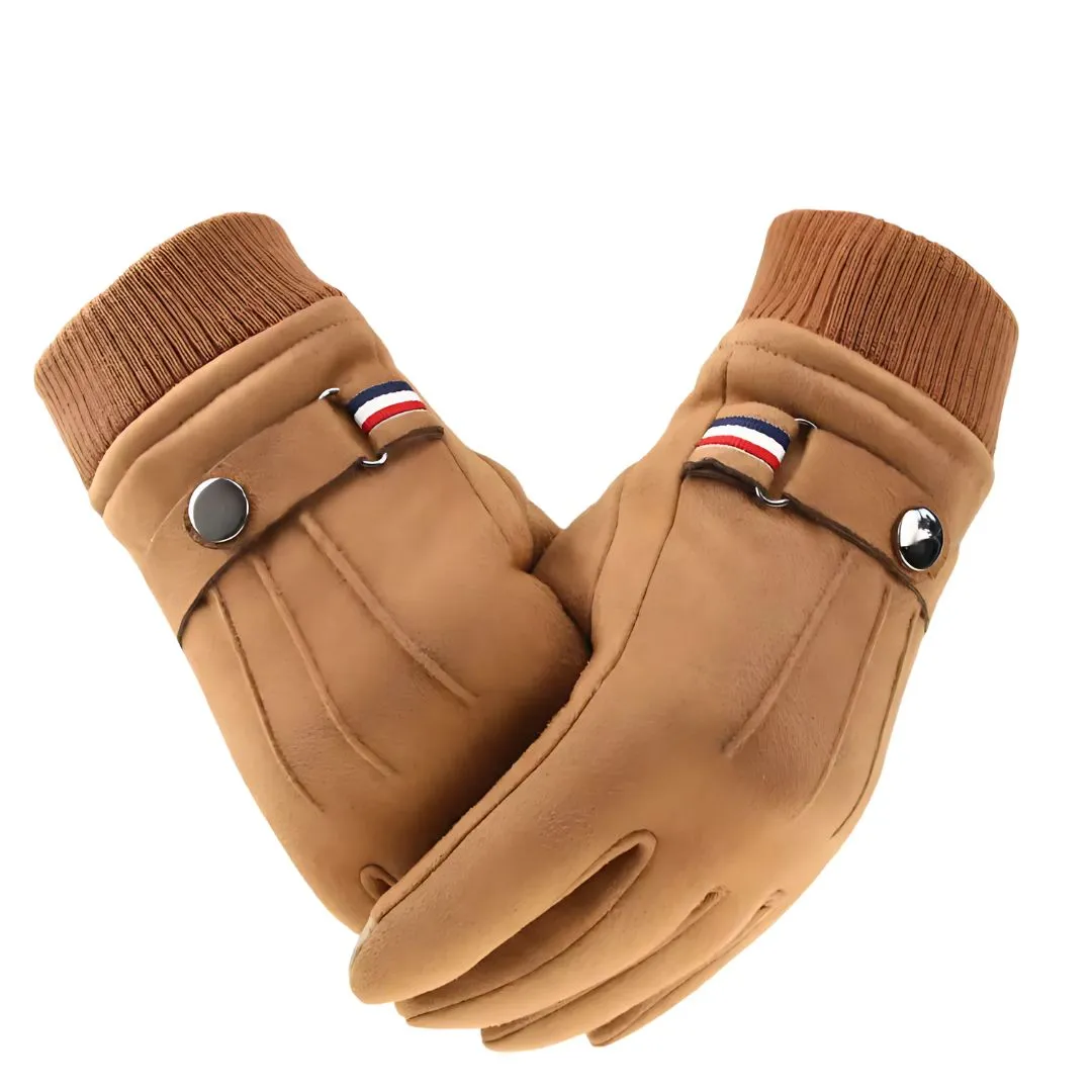 Men's Suede Winter Gloves Touchscreen
