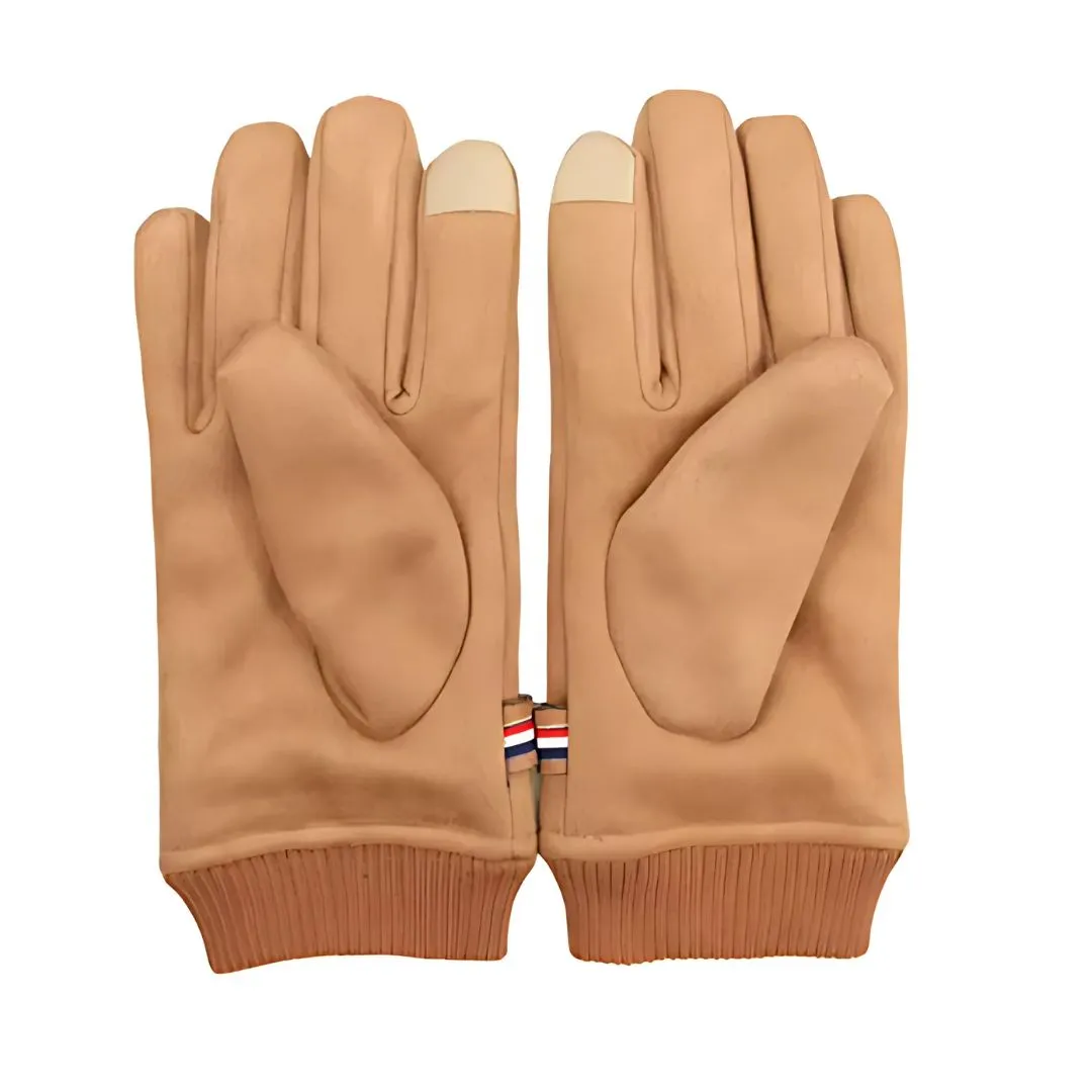 Men's Suede Winter Gloves Touchscreen