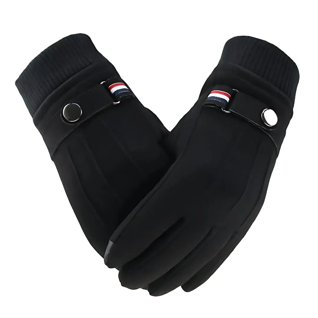 Men's Suede Winter Gloves Touchscreen