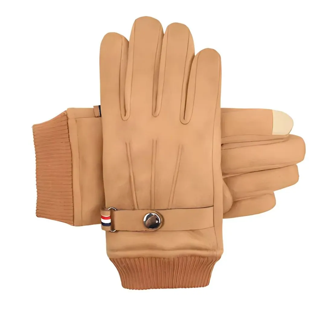 Men's Suede Winter Gloves Touchscreen