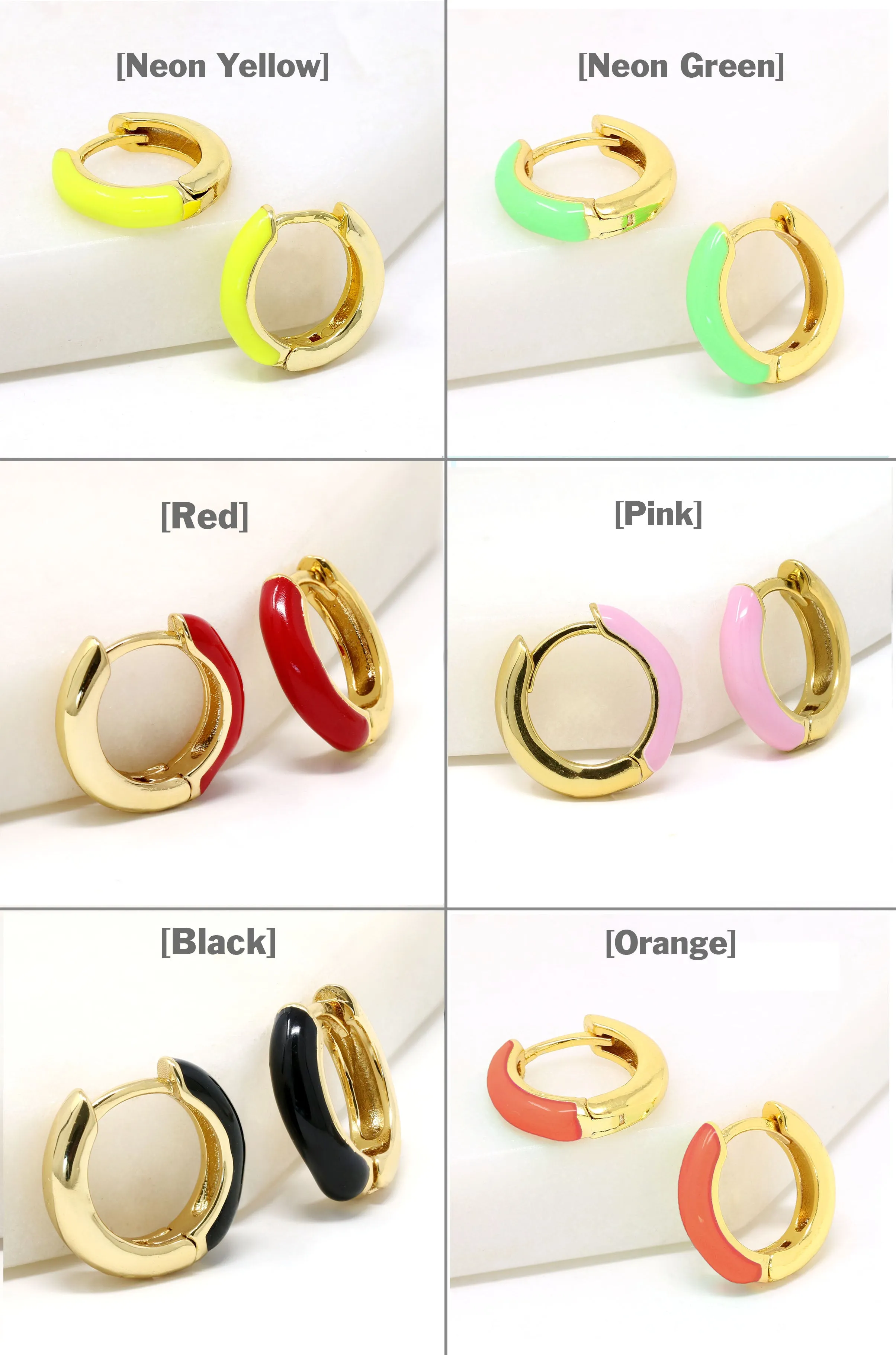 Neon Huggie Earrings
