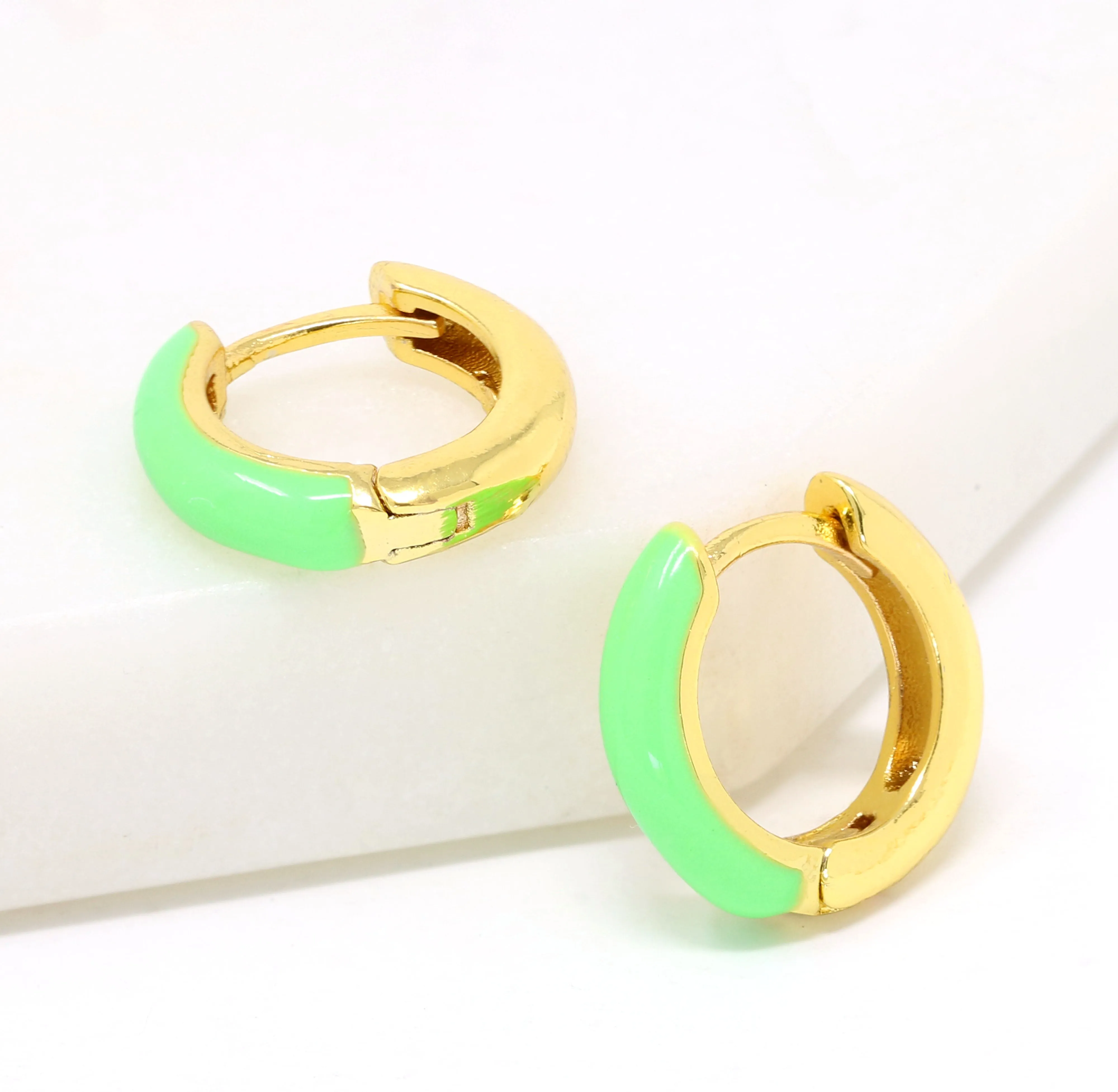 Neon Huggie Earrings