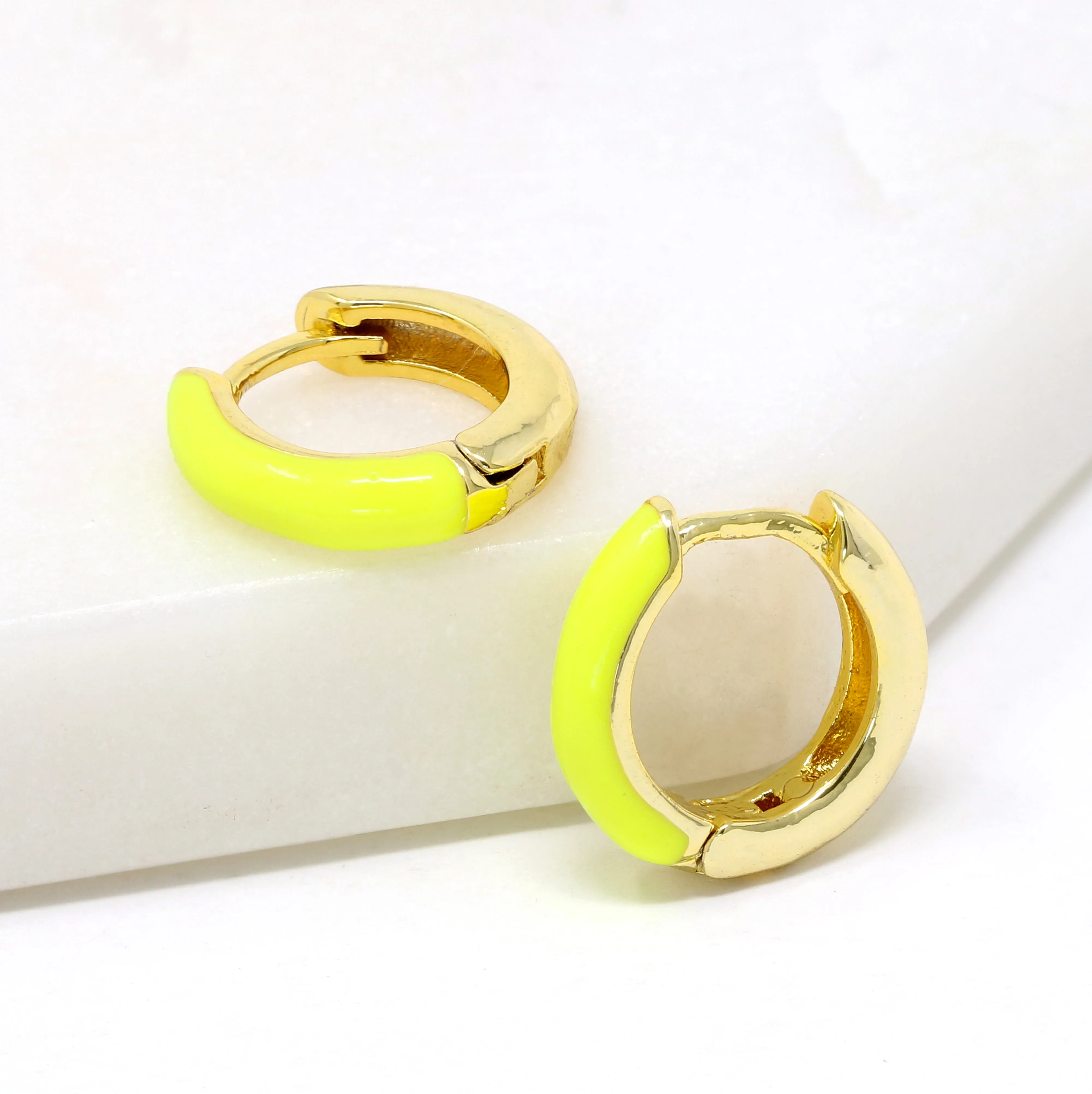 Neon Huggie Earrings