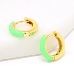 Neon Huggie Earrings