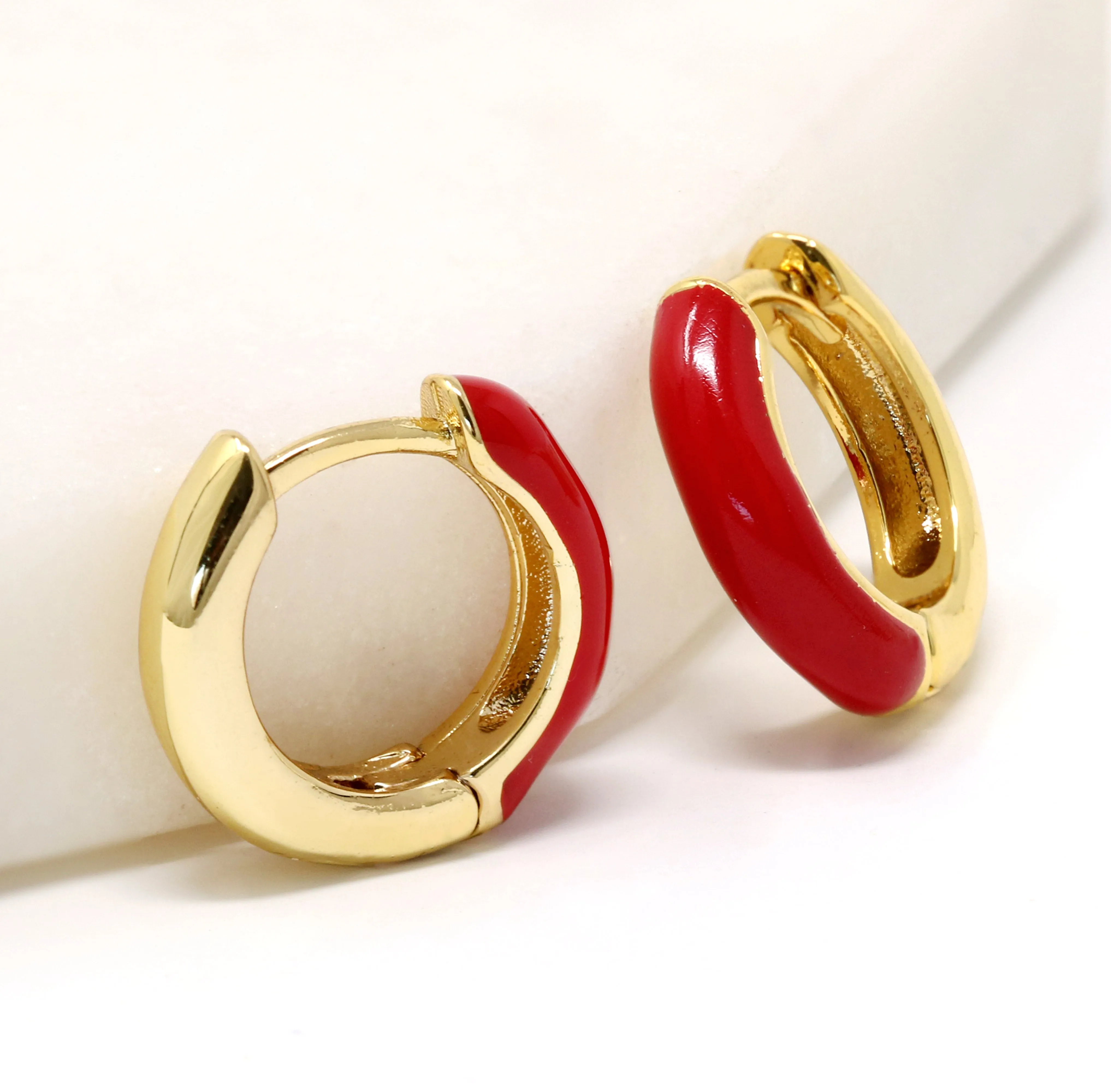 Neon Huggie Earrings