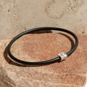 Neoprene Seagrass Bracelet Triangular Sterling Silver