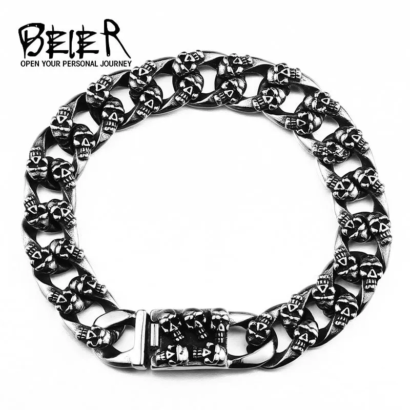 New Unique Cool Skull Bracelet For Man