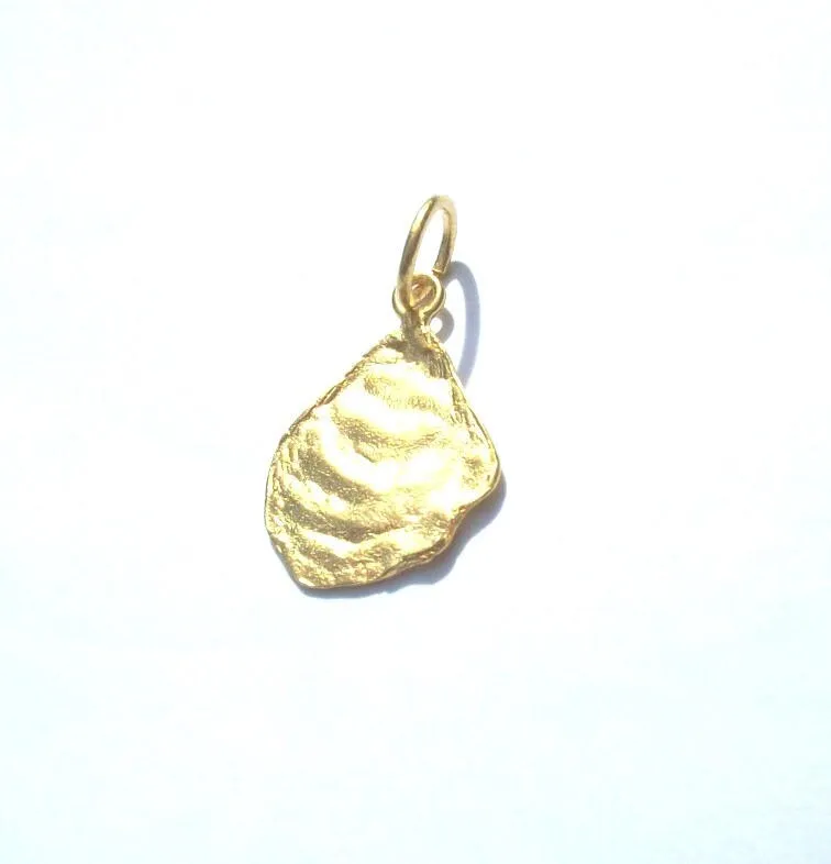 Odette the Oyster, Oyster Charm, Seashell Charm, Shell Charm, Gold Charm, Beach Charm, Beach Jewelry, Summer Jewelry, Shell
