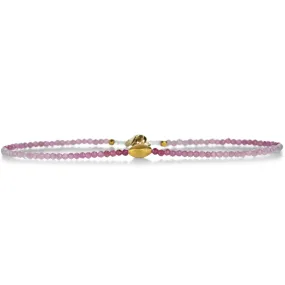 Ombre Ruby and 18k Bead Bracelet