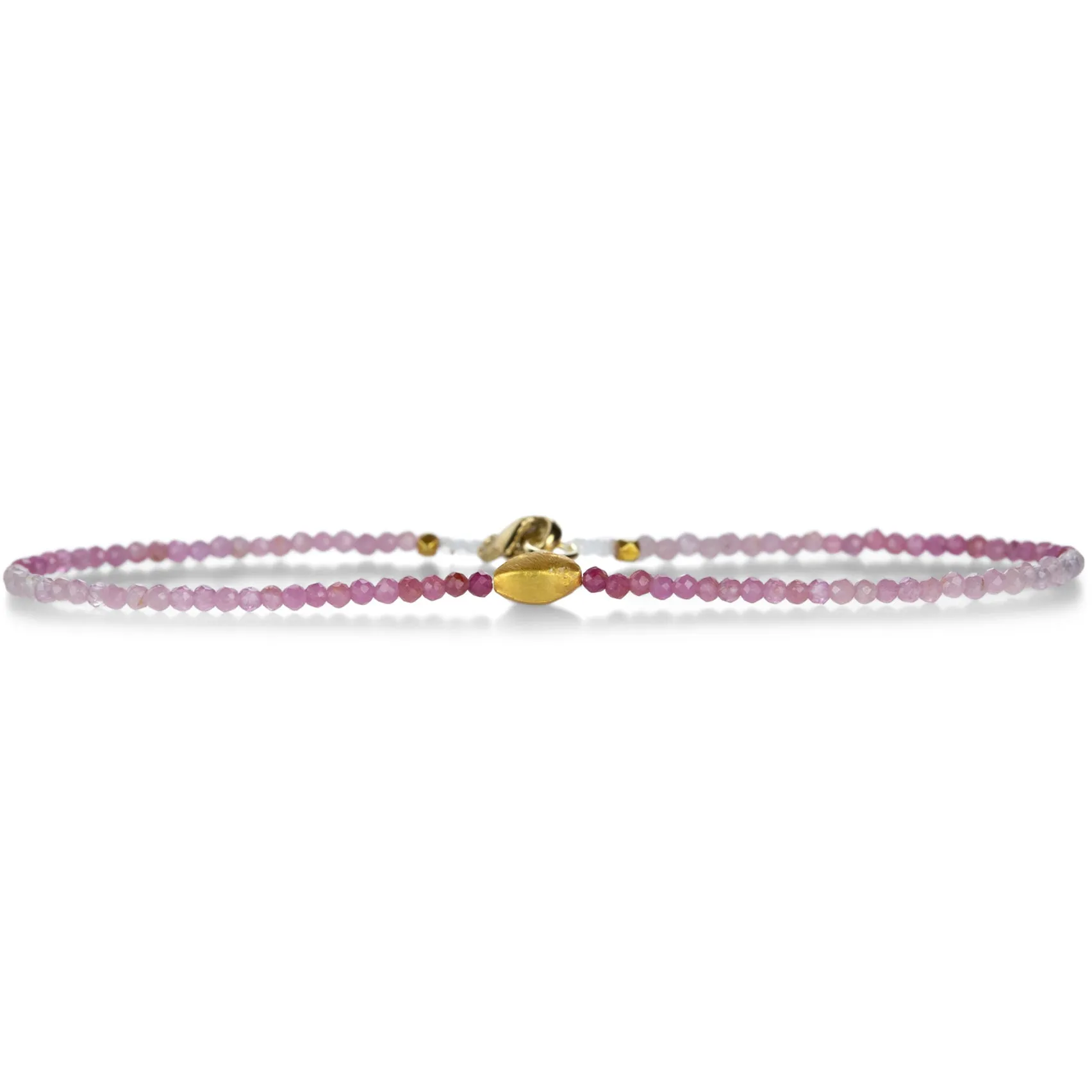 Ombre Ruby and 18k Bead Bracelet