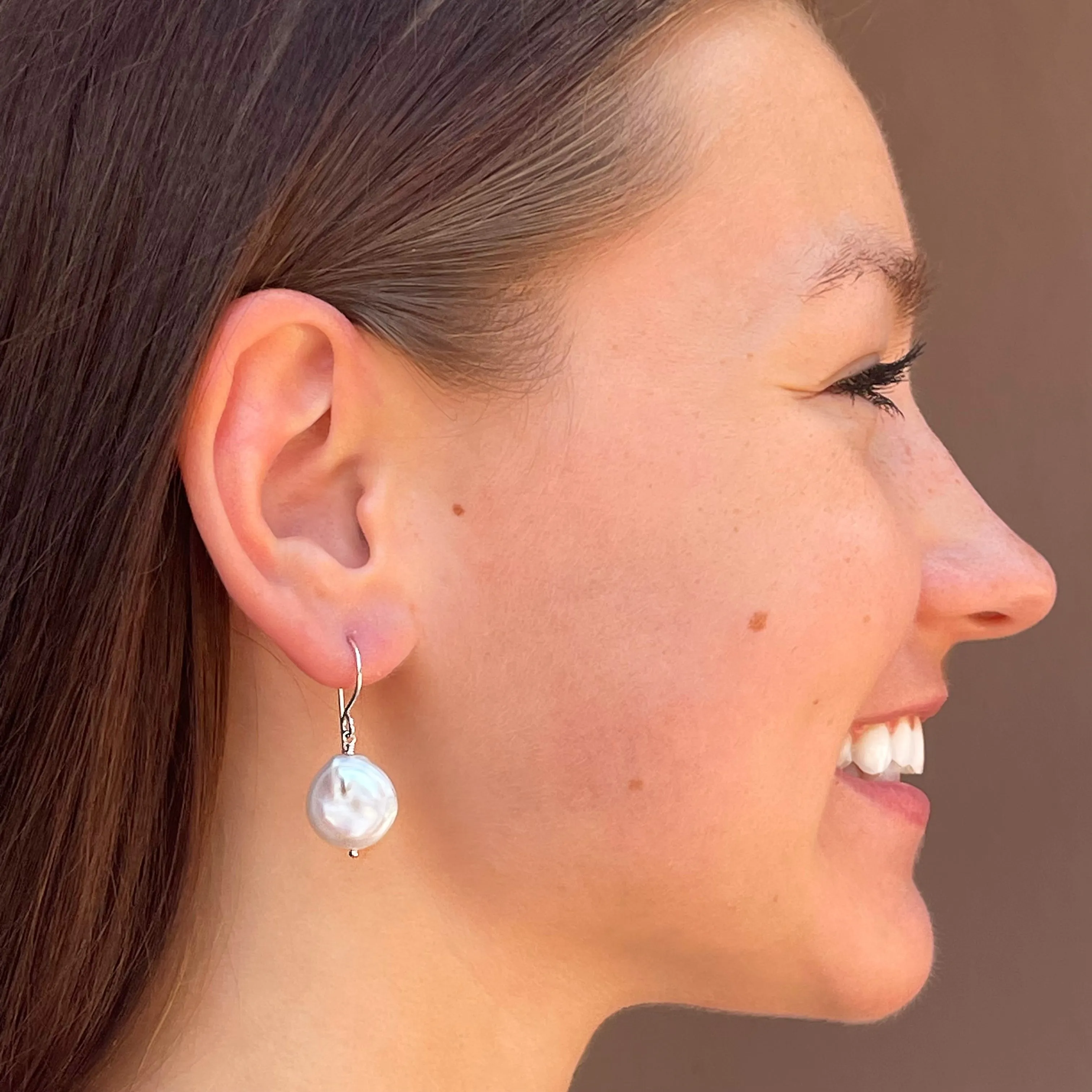 Pearl Coin Earring