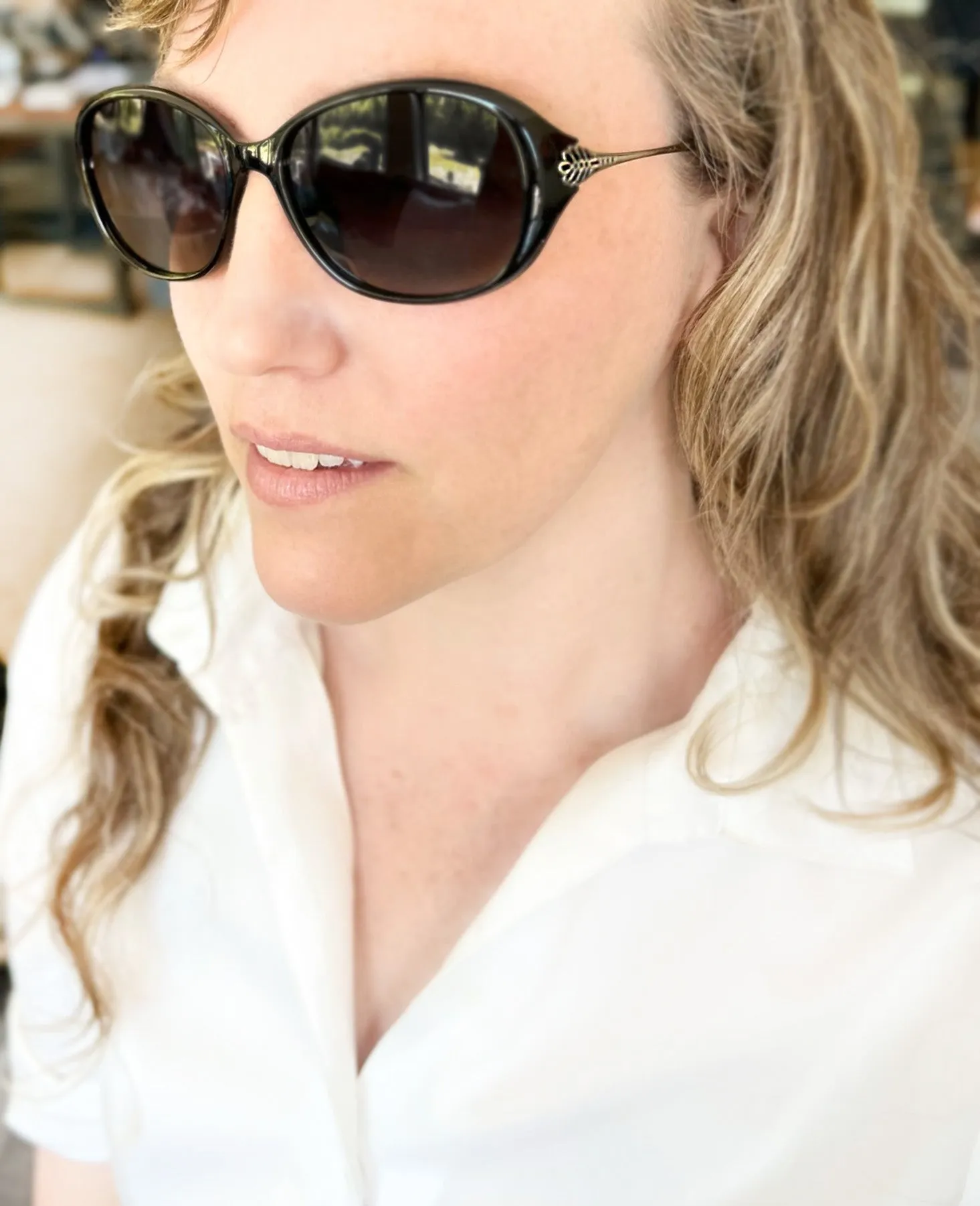 PETALUMA BLACK RECTANGULAR POLARIZED SUNGLASS