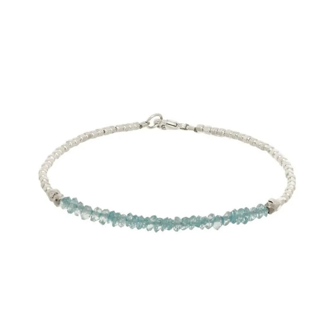 Silver Aqua Apatite Bracelet