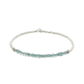 Silver Aqua Apatite Bracelet