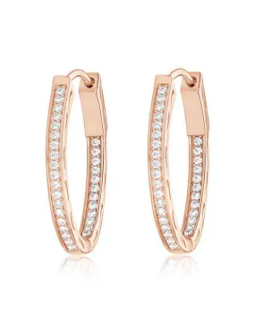Small Rose Gold Plated Hoops