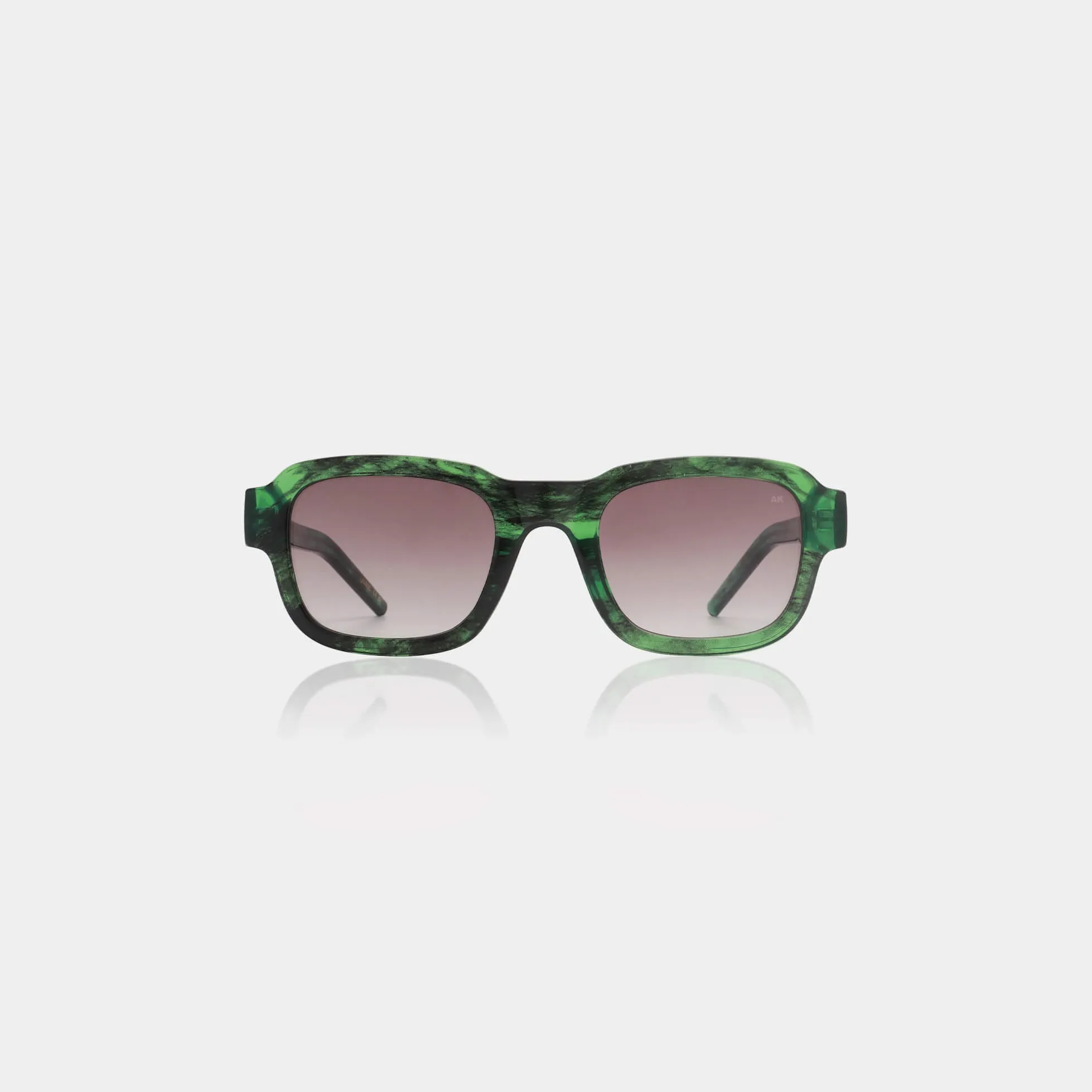 Sunglasses Square Halo in Green Marble