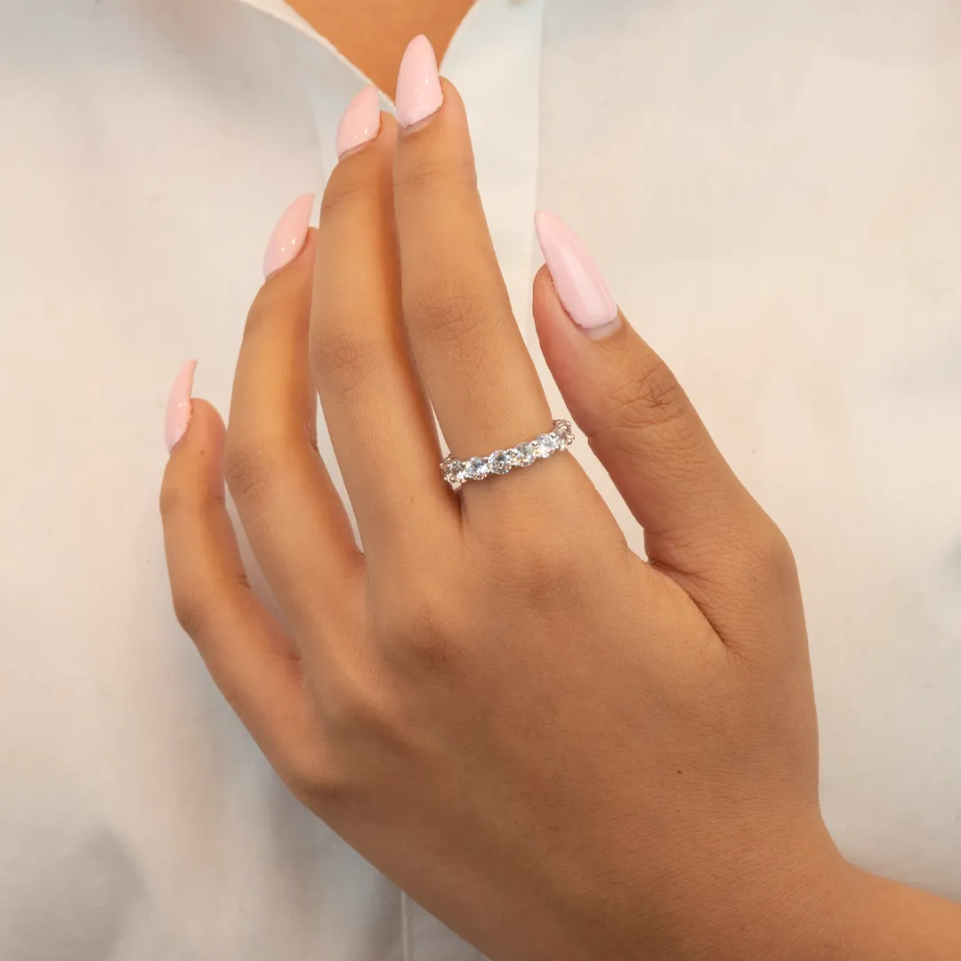 THICK FULL ROUND SILVER BAND