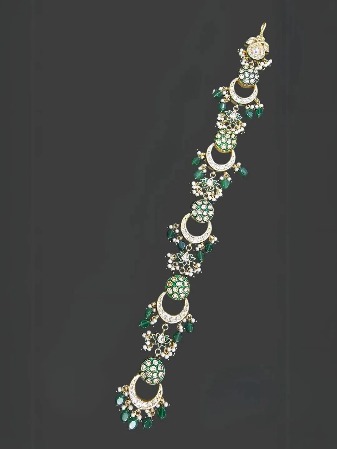 Trendy Kundan Studded Floral Choti