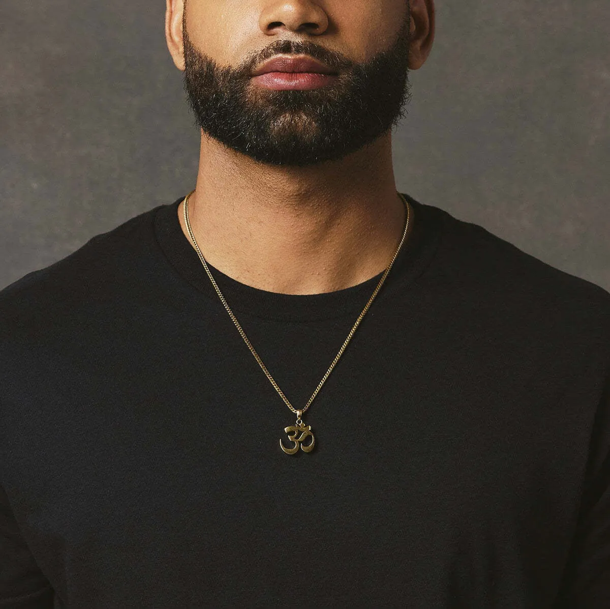 Trendy Men's Chain  Necklace Gold