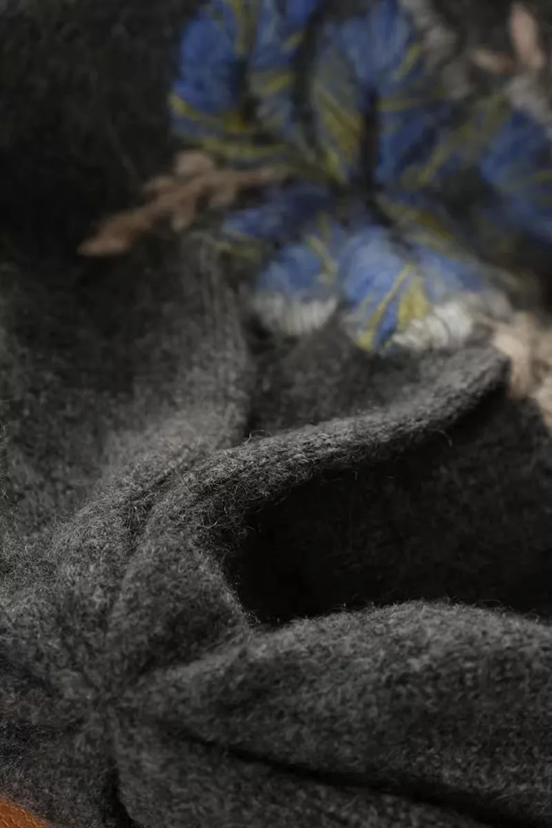 Vintage Cashmere Beanie and Touchscreen Gloves Set