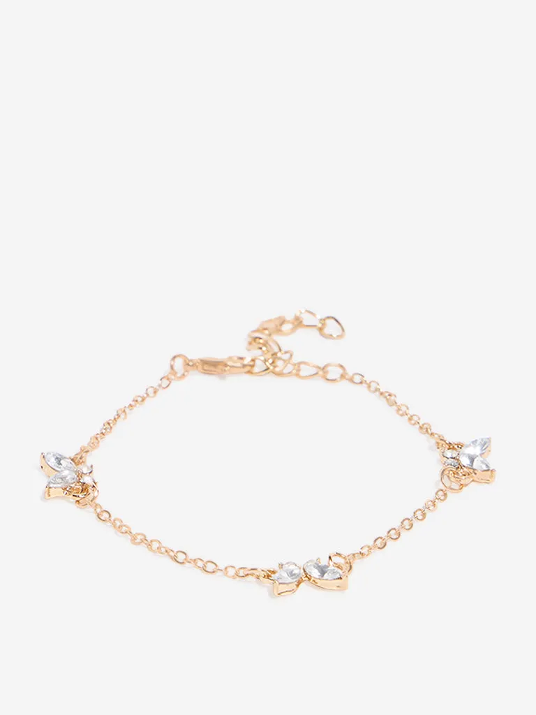 Westside Accessories Gold Butterfly Stackable Bracelets - Pack of 4