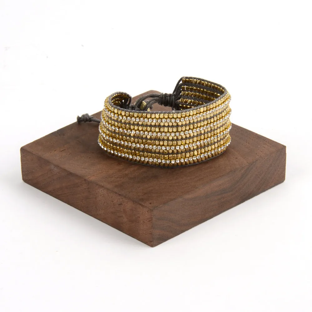 Wide Crystal Bracelet