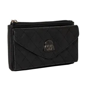 Women's Detachable Wallet Coin Purse - Darth Vader Quilted PU