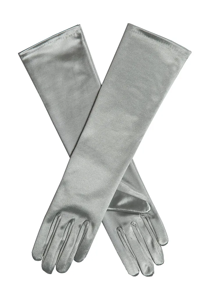 Women's Long Below-Elbow Satin Gloves