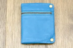 zip detail wallet - small - blue