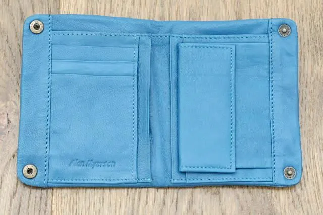 zip detail wallet - small - blue