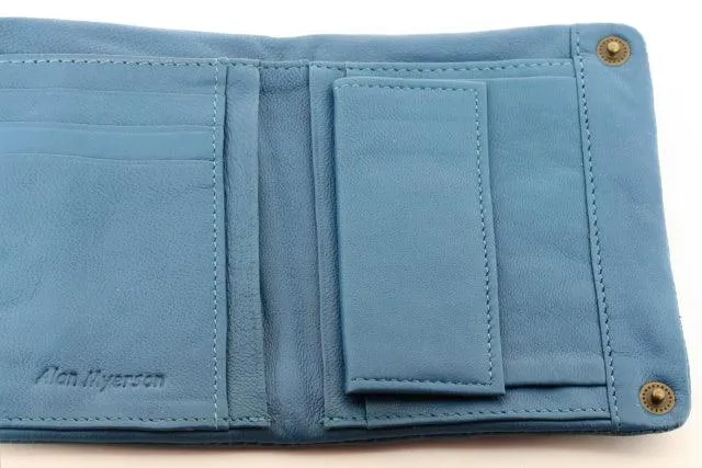 zip detail wallet - small - blue