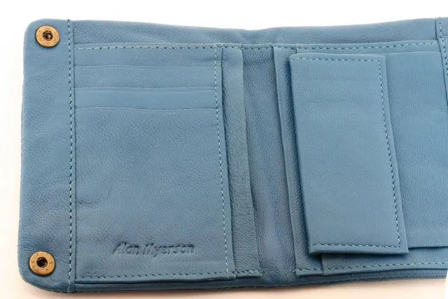 zip detail wallet - small - blue